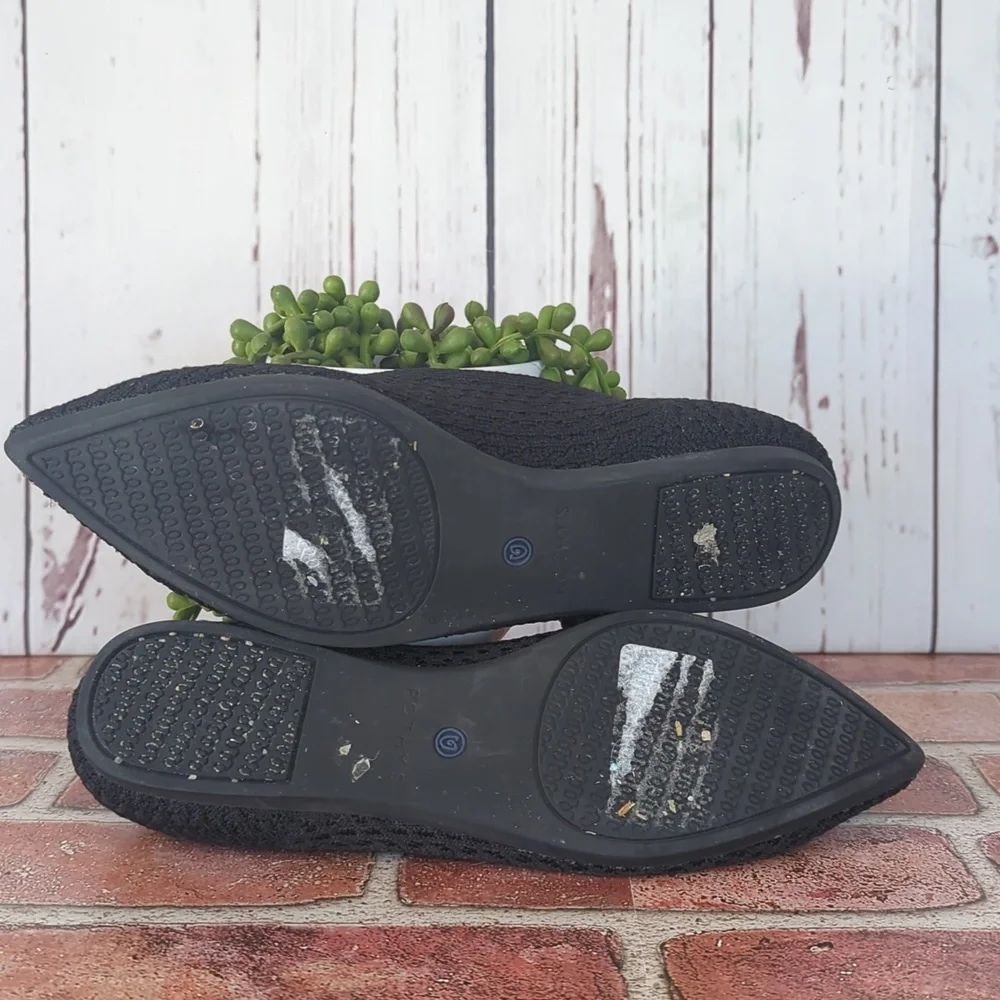 Rothy's The Point Black Ballet‎ Flats Comfort Casual Knit Sustainable Women's 8